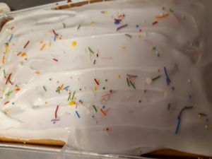 Sprinkle cake at Page's Bakery in Tow Law