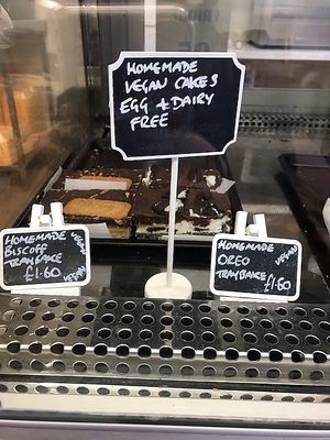 Homemade vegan stuff  at Page's Bakery in Tow Law