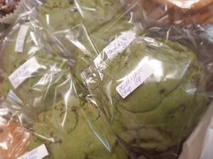 Vegan mint choc chip cookies at Page's Bakery in Tow Law