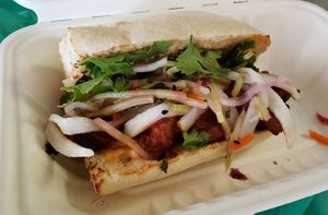 Seitan Banh Mi (minus jalapeno) at Sullivan Brothers Coffee Company in Uniontown