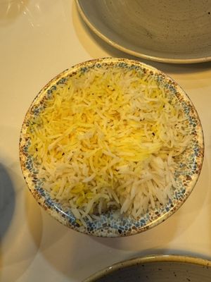 saffron rice   at Yak & Yeti in Colchester