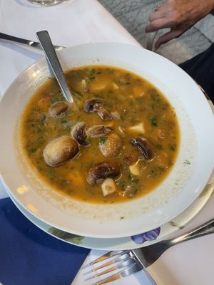 Mushroom soup   at Amaltheia in Katerini