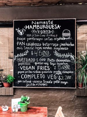 make your own burger at Vegan Namaste in La Serena