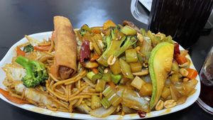 Combo plate at Chino 168 in Cabo San Lucas