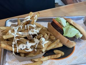 Humbl burger and fries  at HUMBL in Orlando