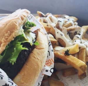 HUMBL Burger with Truffle Aioli Fries at HUMBL in Orlando