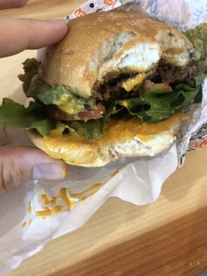 Guac burger— messy as hell, but tasty for sure at HUMBL in Orlando