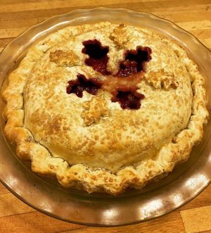 Vegan Spiced Strawberry Rhubarb Pie -  May be seasonal at The Black Dog in Snoqualmie