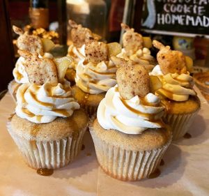 Vegan Caramel Apple Pie Cupcakes - May be seasonal at The Black Dog in Snoqualmie