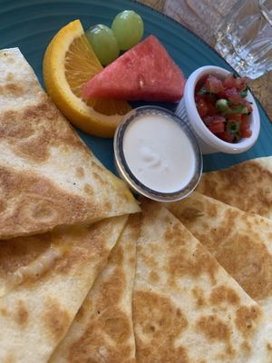 Cheese quesadilla   at The Black Dog in Snoqualmie