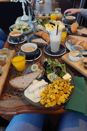 In front: vegan, back: vegetarian at Liebling Trier in Trier