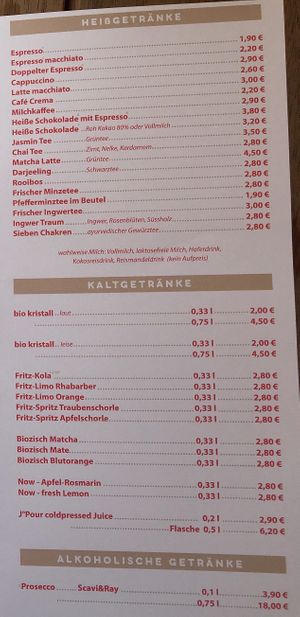 Hot & Cold drinks at Liebling Trier in Trier