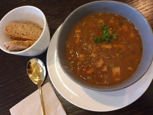 Delicious lentil soup!!! at Liebling Trier in Trier