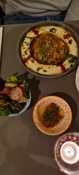 Eggplant hummus at Akkawy in Berlin