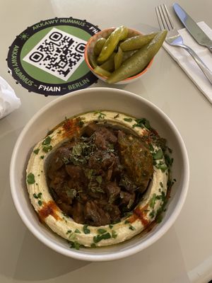Mushroom Hummus  at Akkawy in Berlin