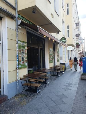 Outside at Akkawy in Berlin