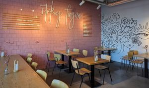 seating at Sticky Fingers in Amsterdam