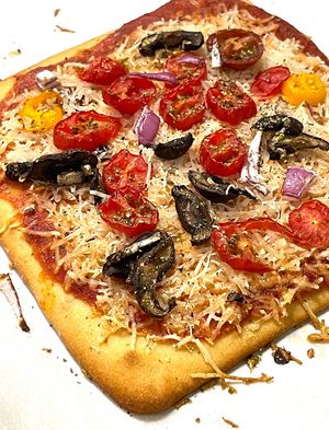 A vegan and gluten free flatbread is a perfect flavorful treat any time of day.  at Big Mike's in Fort Lauderdale