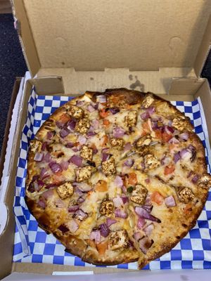 Vegan butter chicken pizza twist  at Pizza Twist in Kent