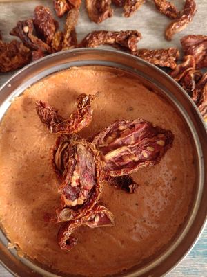 Sun Dried Tomato Cashew Cheese at Solful Kitchen in Mirissa