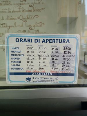 Opening hours at Ambaradan in Casalecchio Di Reno