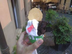 Lemon + dark chocolate at Panna e Liquirizia in Rome