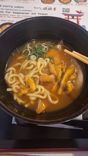 Kizamikitsune and Amakitsune curry Udon at Mimikou in Hiroshima
