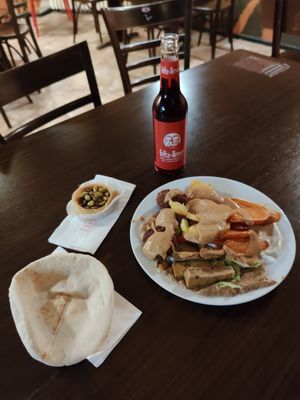 Sahara Vegan + sweet + soft drink at Sahara Imbiss - Schöneberg in Berlin