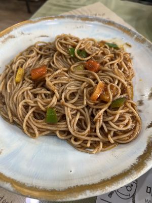 Fried noodles with hand-made sauce  at Mananim Recipe in Seoul
