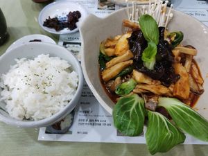 Spicy mushroom soup at Mananim Recipe in Seoul