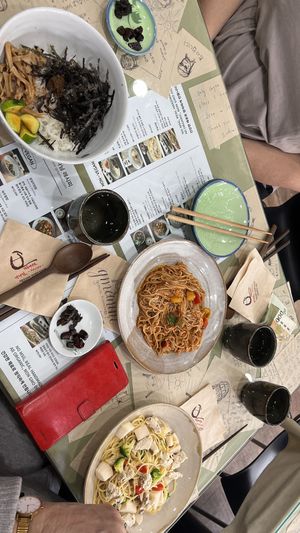 Our table with pickles  at Mananim Recipe in Seoul