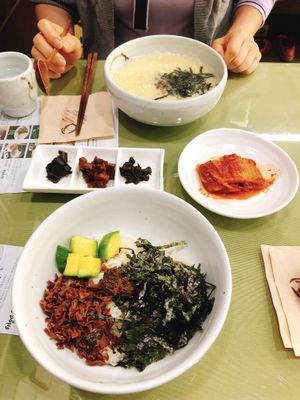 Kimchi is NOT vegan😄 at Mananim Recipe in Seoul