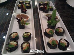 sushi at Ariya Organic Cafe in Bangkok