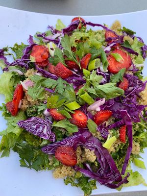 Berry and Cabbage Salad at Dream Sports Bar & Lounge in Dakar