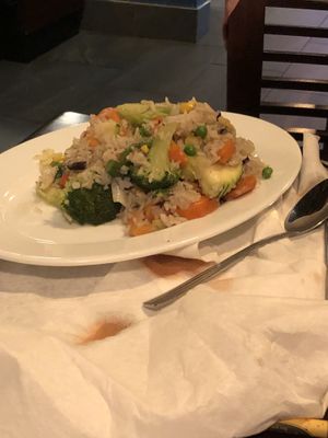 Kids loaded fried rice  at Simply Thai in Louisville