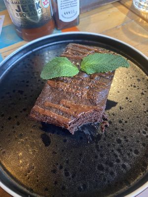 Chilli Chocolate Brownie  at Turtle Bay in Cardiff