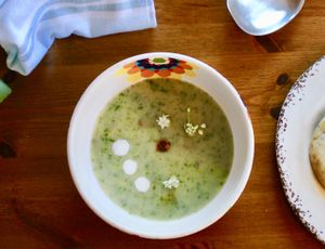Vegan Cream of Broccoli Soup at Lyn-Genet's Kitchen in New York City