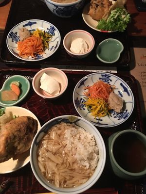 The delicious set menu  at Hale in Kyoto