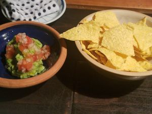 chips and guacamole at Hale in Kyoto