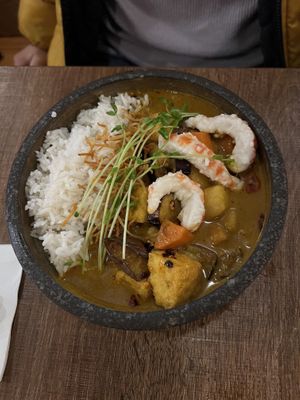 Curry and prawn  at Do Chay - Knight District in Vancouver