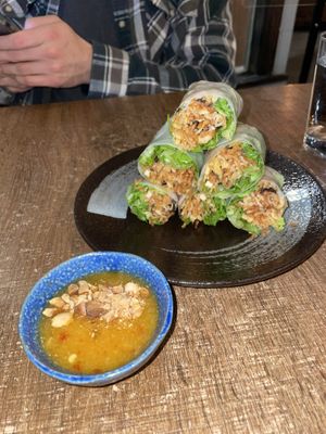 I think these are the monsoon rolls  at Do Chay - Knight District in Vancouver