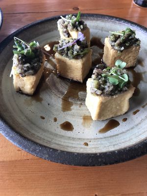 Tofu with black trufgle at Do Chay - Knight District in Vancouver