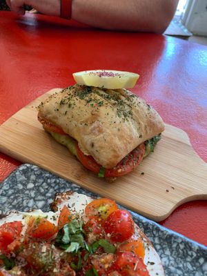 Vegan modern panini at The Modern Rose in Deerfield Beach