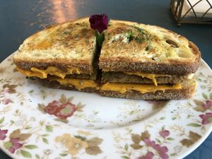 Boca egg sandwich   at The Modern Rose in Deerfield Beach