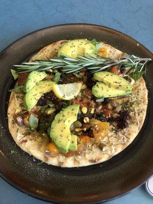 Hummus pita princess Diana style   at The Modern Rose in Deerfield Beach