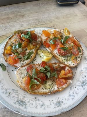 Vegan bruschetta   at The Modern Rose in Deerfield Beach
