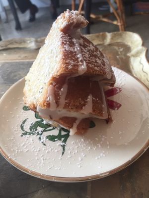 Vegan lemon poppy seed cake  at The Modern Rose in Deerfield Beach