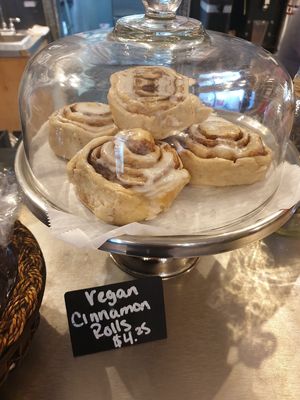 Vegan cinnamon rolls, ask for it warm at Common Grounds Coffee Bar in Lake Worth