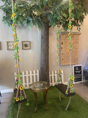 Adorable seating area  at Lady and the Mug in Coral Springs