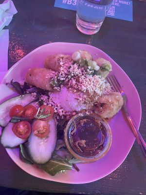 Again the rice bowl with the fried veg roll  at Luc Lac Vietnamese Kitchen in Portland